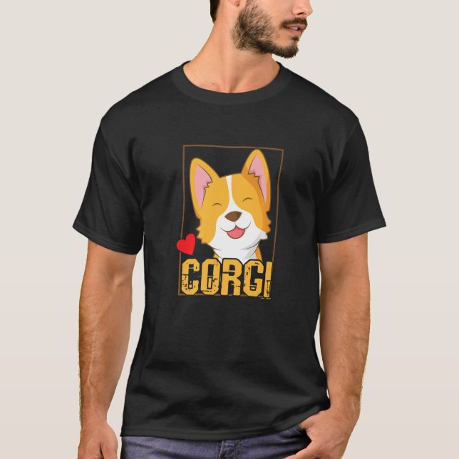 Welsh Corgi Cardigan Hund T Shirt (Framsida)