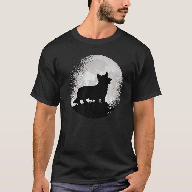 Welsh Corgi Dog Retro 5 T Shirt (Framsida)