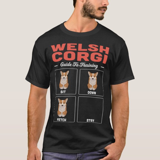 Welsh Corgi Guide till träning T Shirt (Framsida)