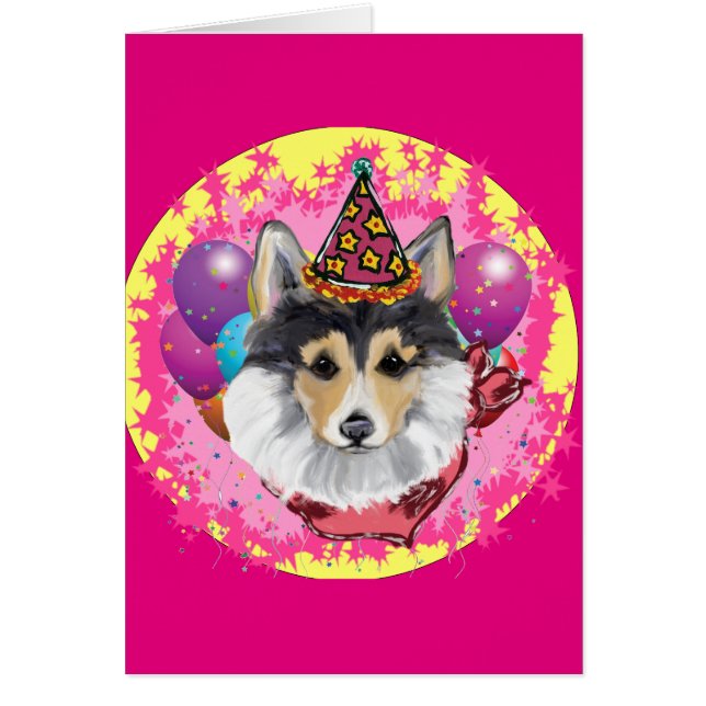 WELSH CORGI HÄLSNINGSKORT (Framsidan)