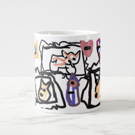 Welsh Corgi-hjärtan Jumbo Mugg