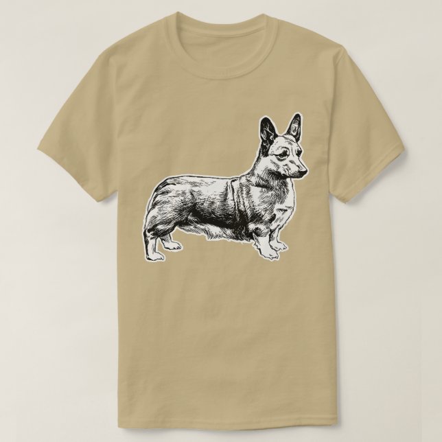 Welsh Corgi Hund1571 T Shirt (Design framsida)