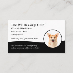 Welsh Corgi Hund aveln Theme Affärskorts Visitkort