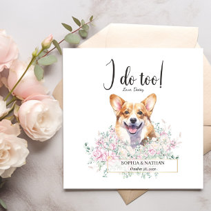 Welsh Corgi Hund Bröllop Cocktail Napkins Pappersservett