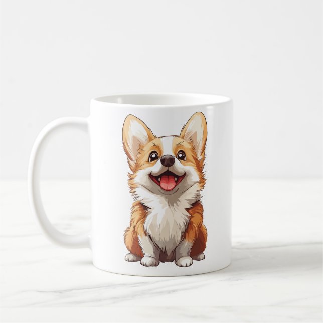 Welsh Corgi hund Kaffemugg (Vänster)