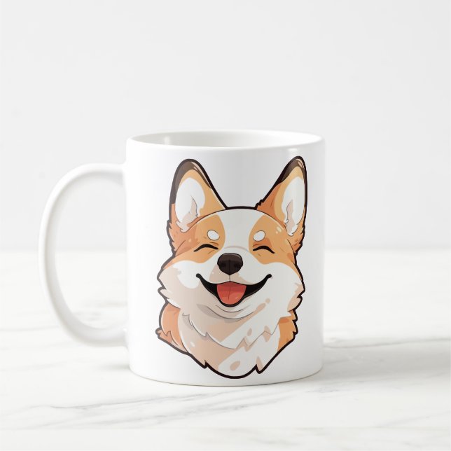 Welsh Corgi hund Kaffemugg (Vänster)