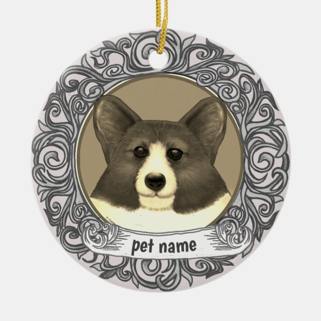 Welsh Corgi Hund Loving Memory ornament (Framsidan)