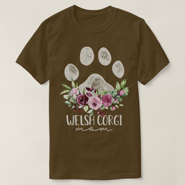 Welsh Corgi Hund Mamma  T Shirt (Design framsida)