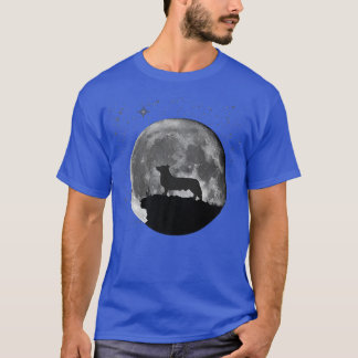 Welsh Corgi Hund Måne T Shirt