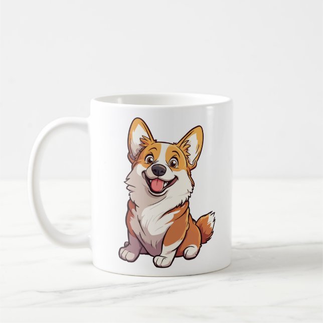 Welsh Corgi hund Mugg (Vänster)