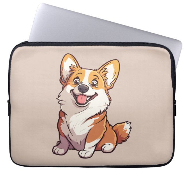 Welsh Corgi hund Mugg Laptop Fodral (Framsidan)