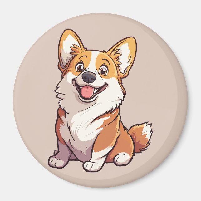 Welsh Corgi hund Mugg Magnet (Framsidan)