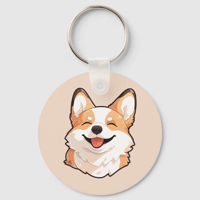 Welsh Corgi hund Nyckelring (Framsida)