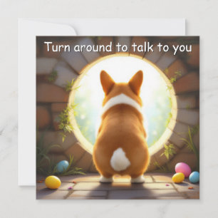 Welsh Corgi hund - Påsk Helgdag Card Julkort