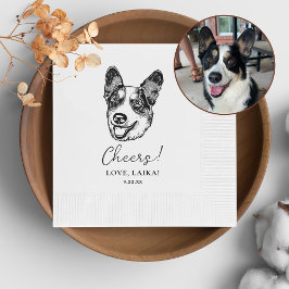 Welsh Corgi Hund Personlig Cheers Napkins Pappersservett
