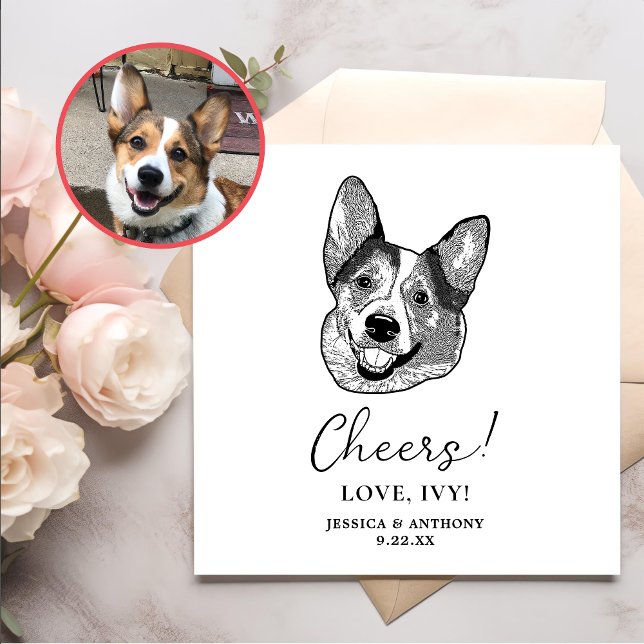 Welsh Corgi Hund Personlig Cheers Pappersservett (Skapare uppladdad)