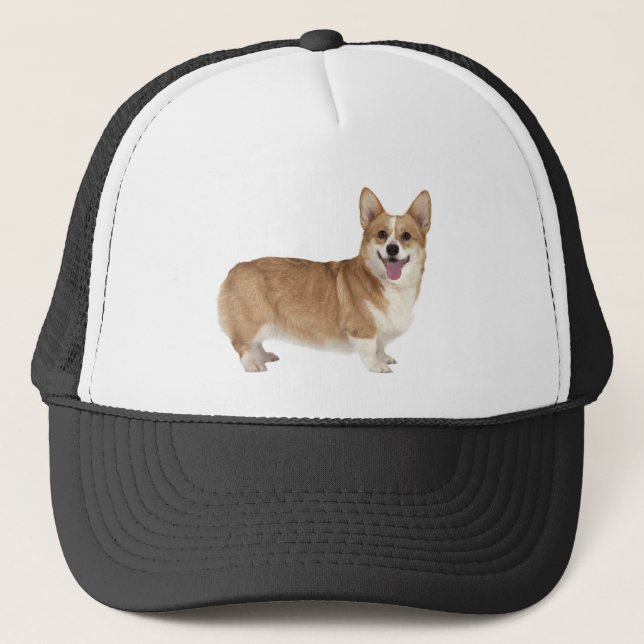Welsh Corgi Hund Pet Animal Anpassningsbar Trucker Keps (Framsida)