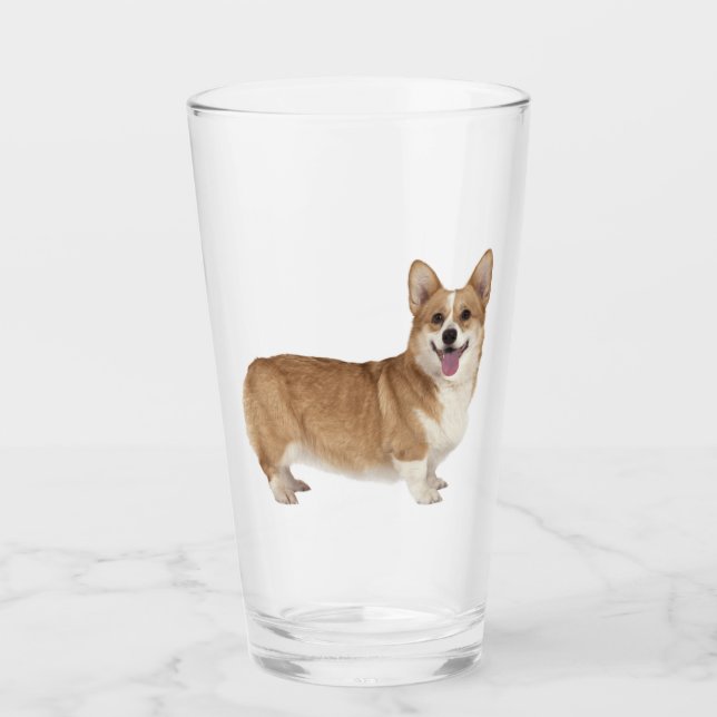 Welsh Corgi Hund Pet Animal Glass Glaskopp (Framsida)