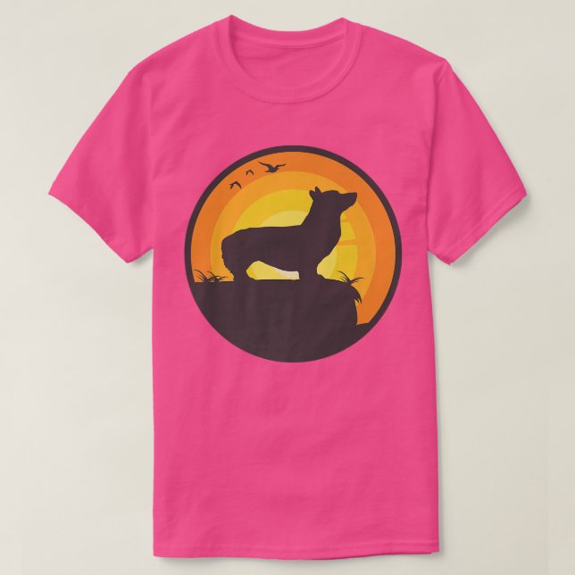 Welsh Corgi Hund Retro1587 T Shirt (Design framsida)
