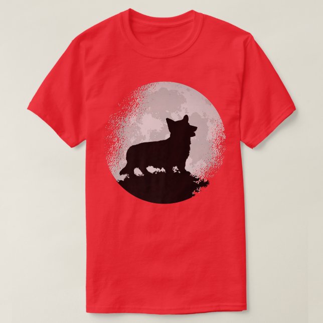 Welsh Corgi Hund Retro1591 T Shirt (Design framsida)