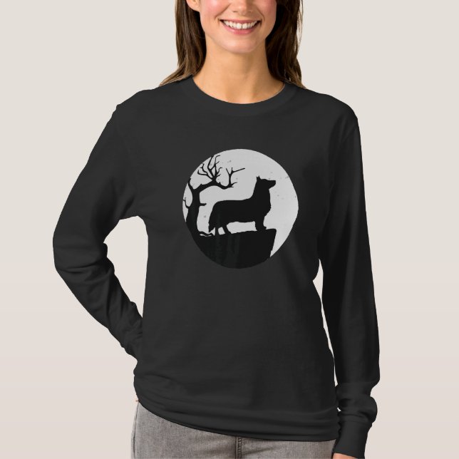 Welsh Corgi Hund Retro 16 T Shirt (Framsida)