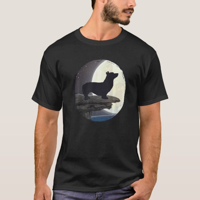 Welsh Corgi Hund Retro 21 T Shirt (Framsida)