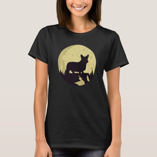 Welsh Corgi Hund Retro 33 T Shirt (Framsida)