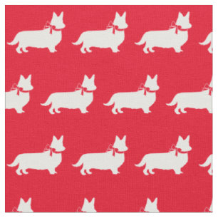 Welsh Corgi Hund Silhouette Pet Pembroke Red Tyg