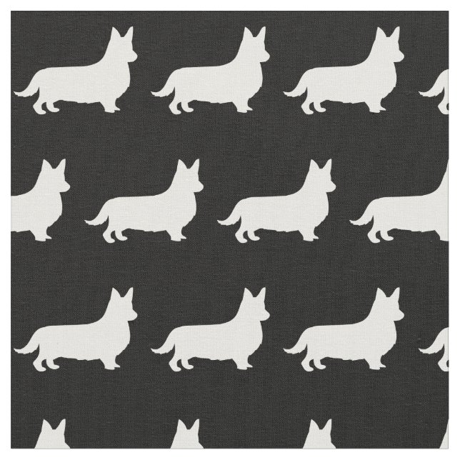 Welsh Corgi Hund Silhuett Husdjur Pembroke Tyg (Närbild)
