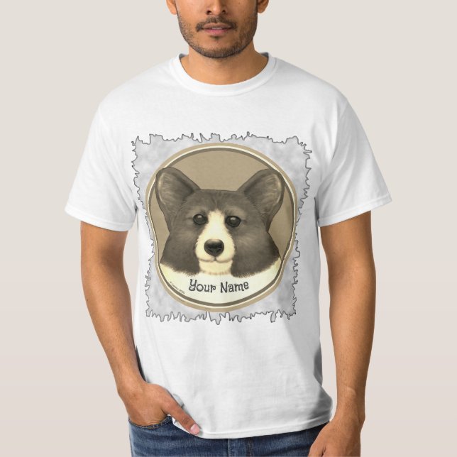 Welsh Corgi hund T Shirt (Framsida)