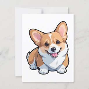Welsh Corgi hund Vykort