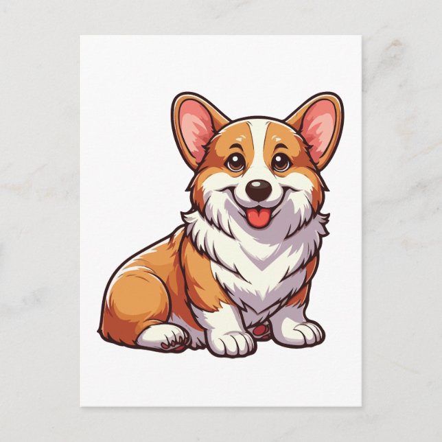 Welsh Corgi hund Vykort (Framsida)