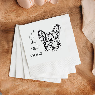 Welsh Corgi Jag gör för Hund Anpassningsbar Cockta Pappersservett
