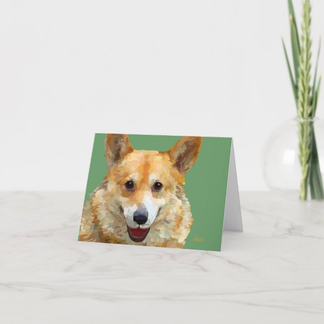 Welsh Corgi "Jazz"-stängsel för Fido Kort (Framsida)
