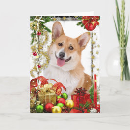 Welsh Corgi jul Helgkort
