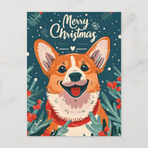 Welsh Corgi jul Vykort