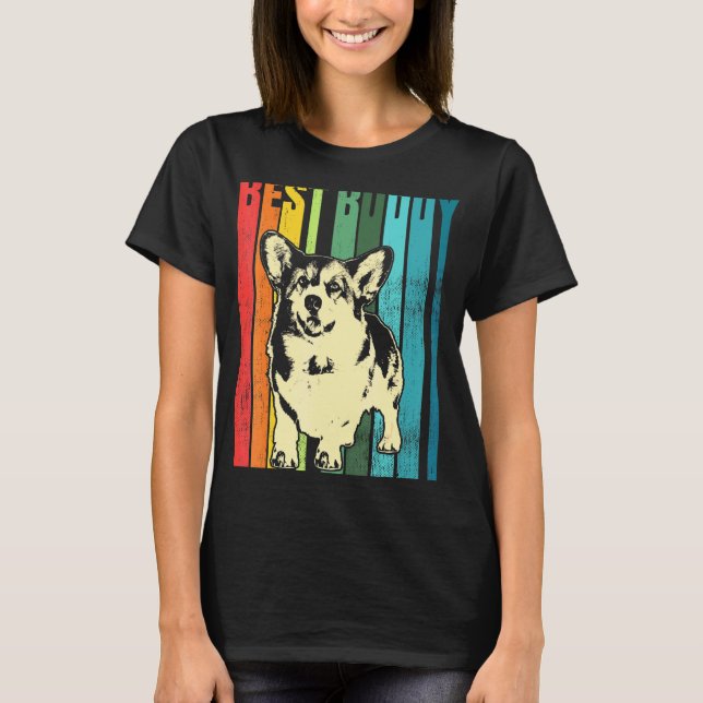 Welsh Corgi konstverk T Shirt (Framsida)