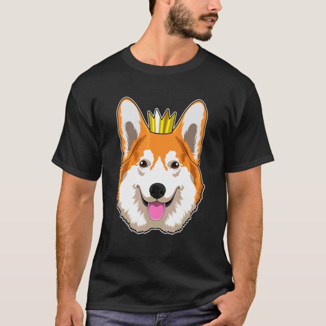Welsh Corgi Krona T Shirt (Framsida)