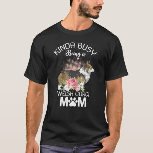 Welsh Corgi Mamma Blommigt Hund Women T Shirt