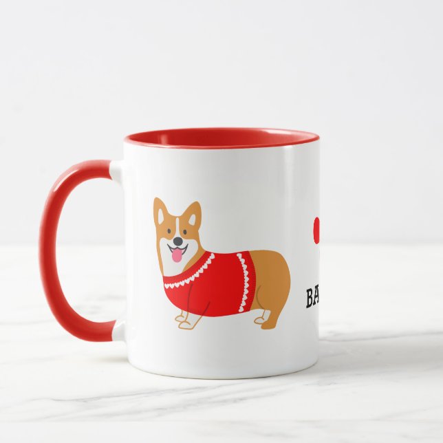 Welsh Corgi Mugg Personlig (Vänster)