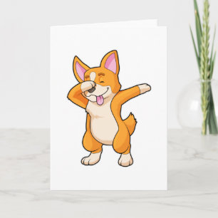 Welsh Corgi på Hip Hop-dans Dab Kort