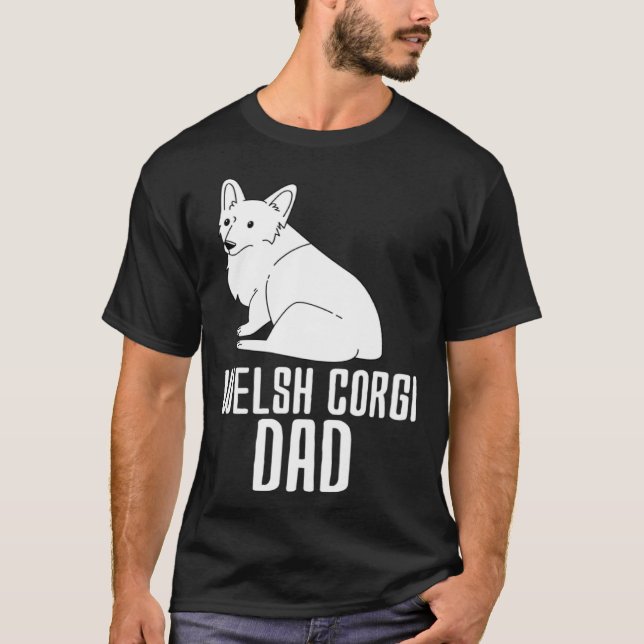 Welsh Corgi Pappa T Shirt (Framsida)
