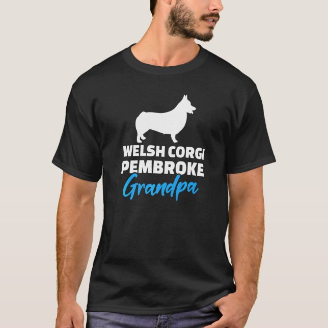 Welsh Corgi Pembroke Farfar Premium T Shirt (Framsida)