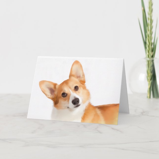 Welsh Corgi (Pembroke) hälsningskort Kort (Framsida)