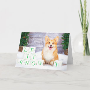 Welsh Corgi (Pembroke) julhälsningskort Helgkort