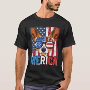 Welsh Corgi Pembroke Merica 4:e juli Hund Americ T Shirt