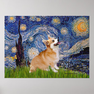 Welsh Corgi Pembroke - Starry Natt Poster