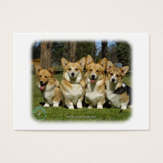 Welsh Corgi (Pembroke) Visitkort (Framsidan)
