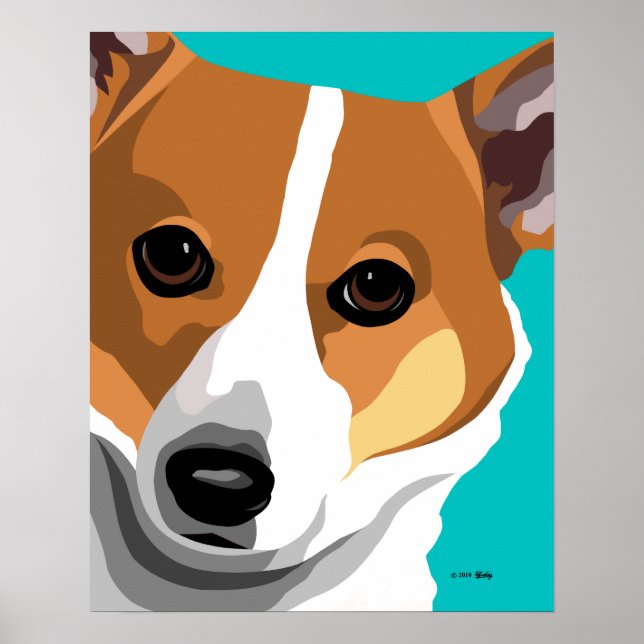 Welsh Corgi Print Poster (Framsidan)
