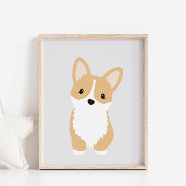 Welsh Corgi Puppy Hund Nursery & Kids Decor Poster (Skapare uppladdad)